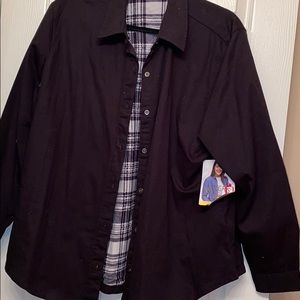 Black fleece long sleeve shirt